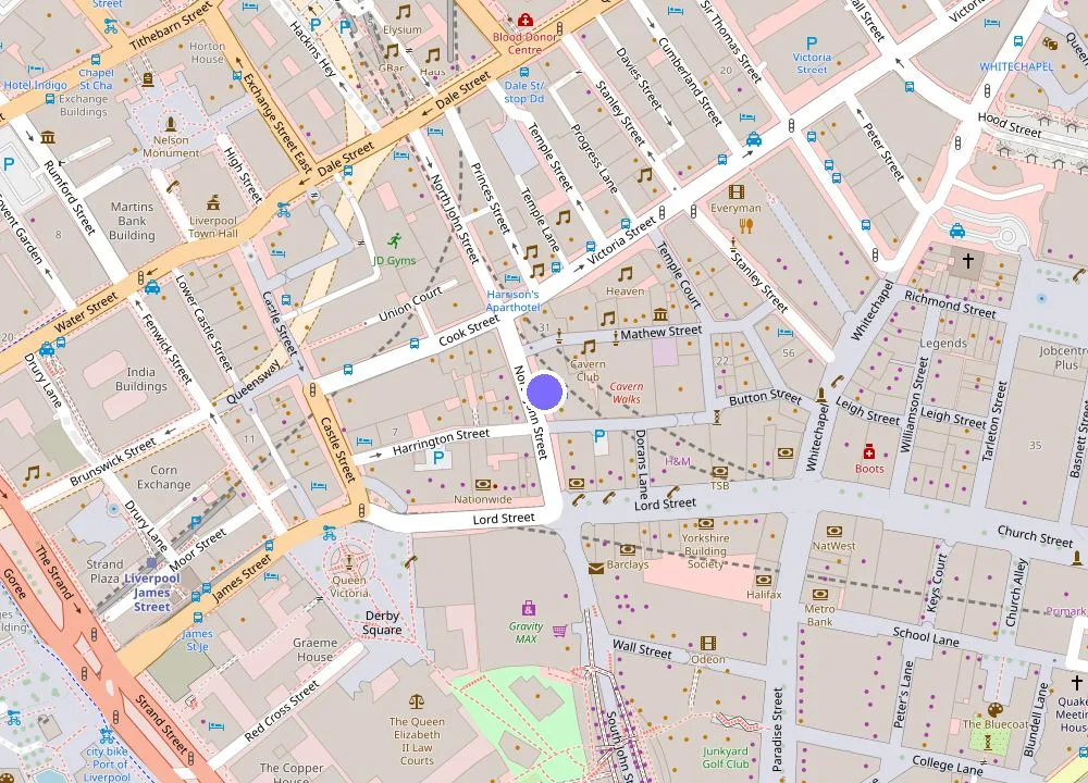 Map: Hard Days Night Hotel Liverpool